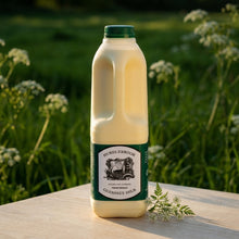 Hurdlebrook raw Guernsey A2 milk in a meadow